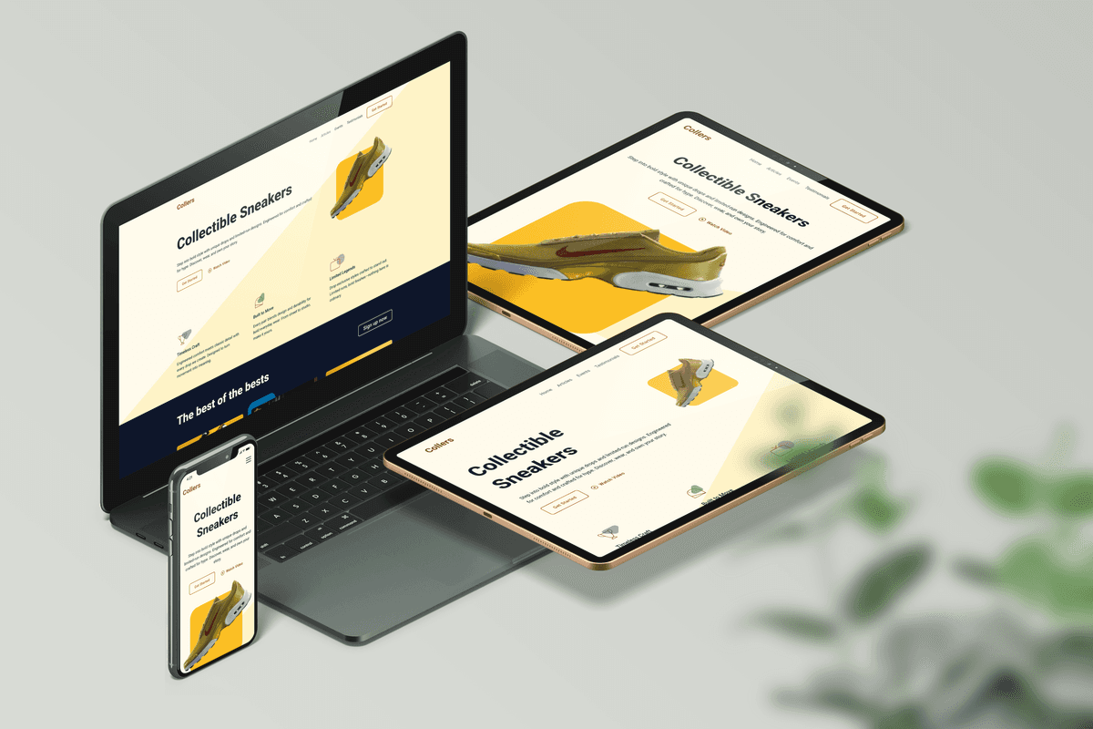 Collers – Collectible Sneaker Landing Page Template