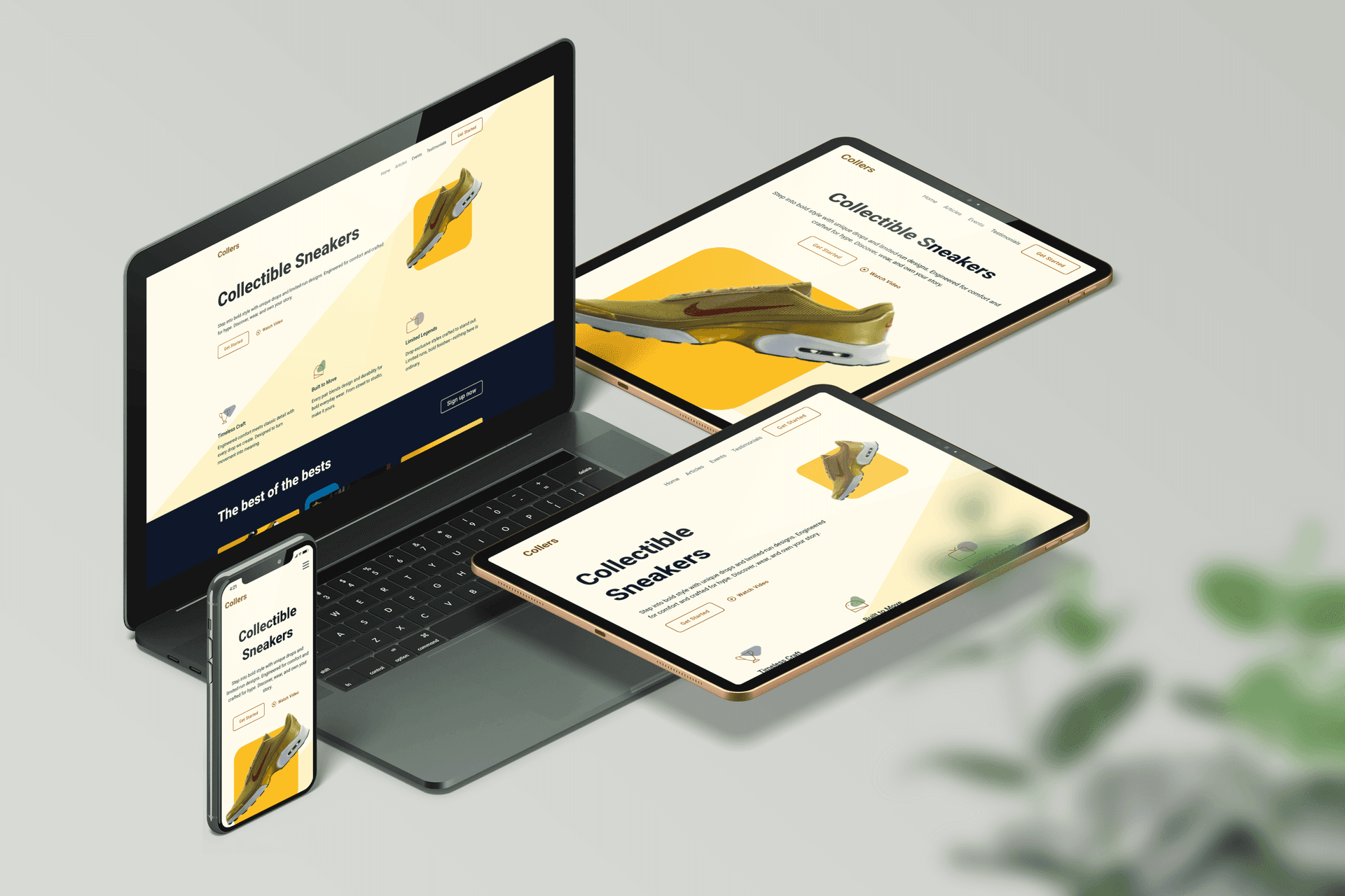 Collers – Collectible Sneaker Landing Page Template