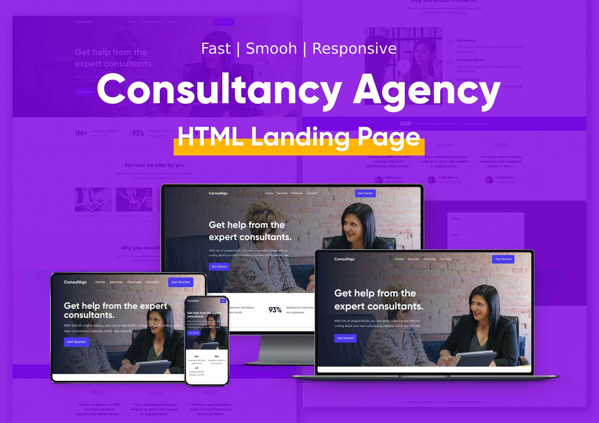 Consultiqo – Business Consultancy & Agency Landing Page Template