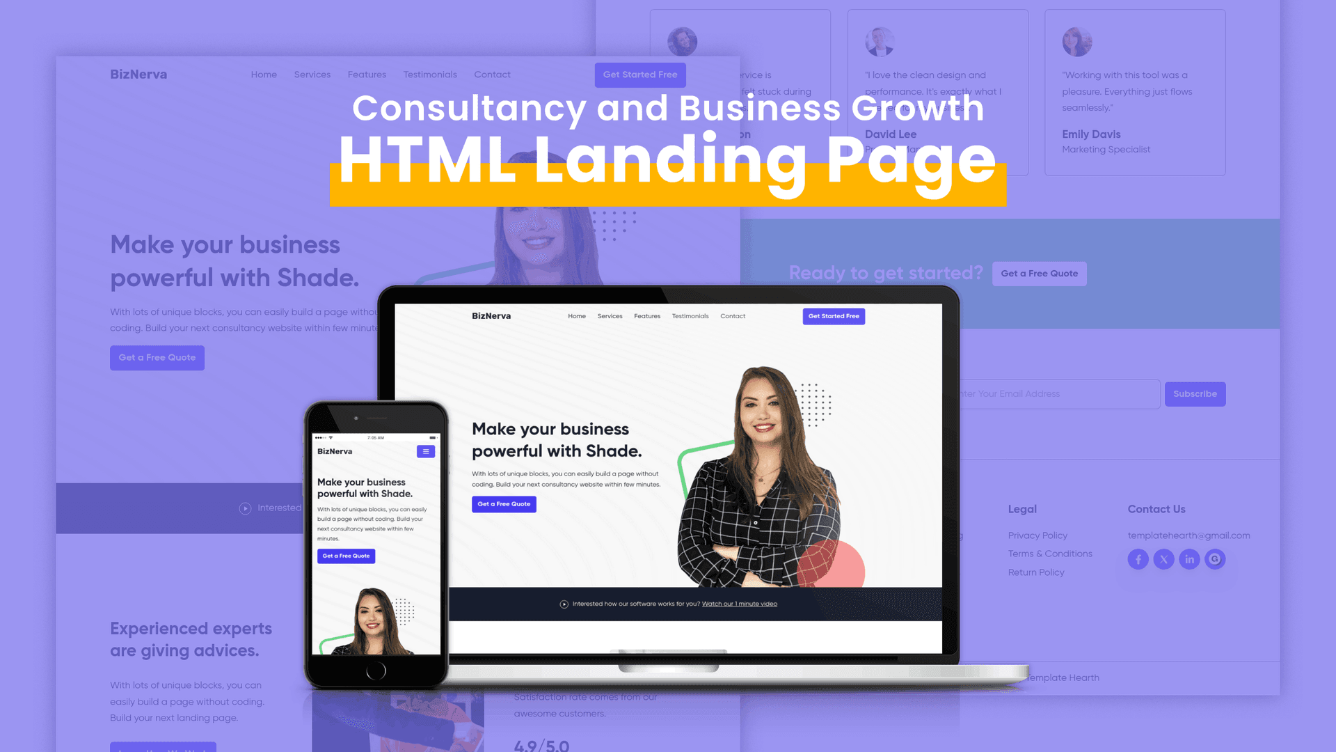 BizNerva – B2B Consultancy Landing Page Template